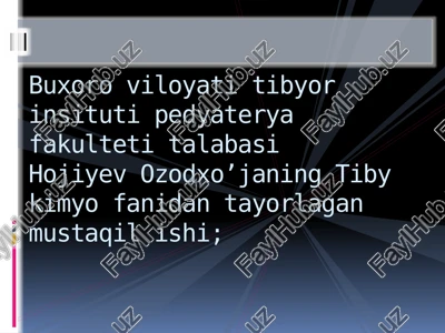 organizmdagi bufersistemalar vaularning ahamiyati — PPTX