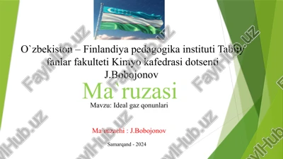 idealgaz qonunlari — PPTX