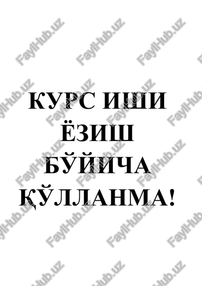 kurs ishi yozib bo'yicha qo'llanma — PDF