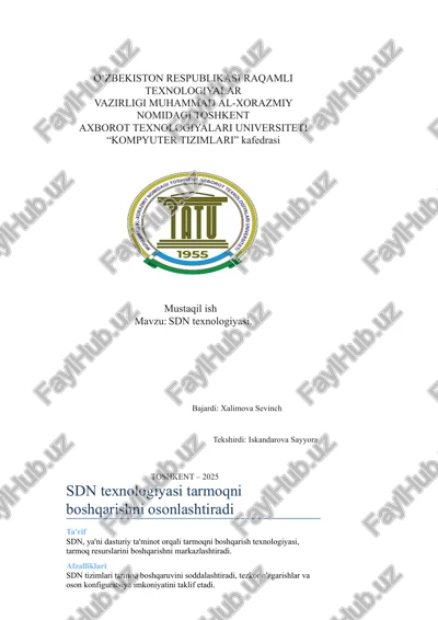 sdn texnologiyasi — PDF