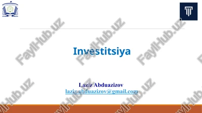 investitsiya — PPTX