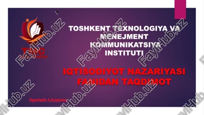 iqtisodiyot nazariyasi — PPTX
