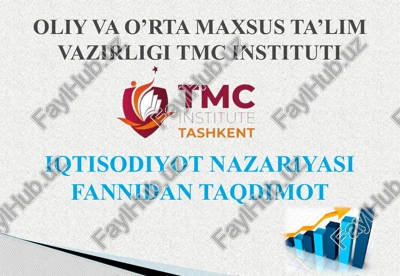 iqtisodiyot nazariyasi fanining predmeti vavazifalari — PPTX