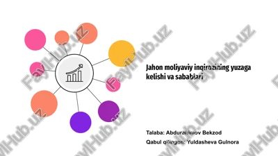 jahon moliyaviy inqirozining yuzaga kelishi va sabablari — PPTX