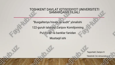 valyuta munosabatlari tushunchasi — PPTX