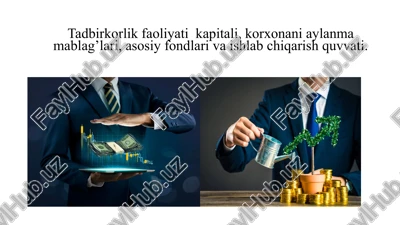 tadbirkorlik kapitali — PPTX