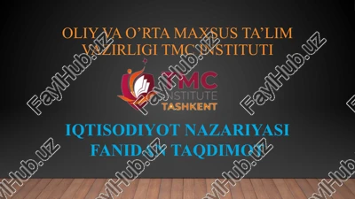 iqtisodiyot nazariyasi — PPTX