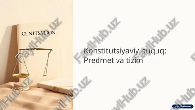 konstitutsiyaviy huquq — PPTX