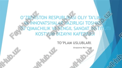 to’plam uslubitarixi. — PPTX