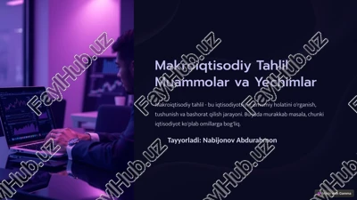 makroiqtisodiy tahlil — PPTX