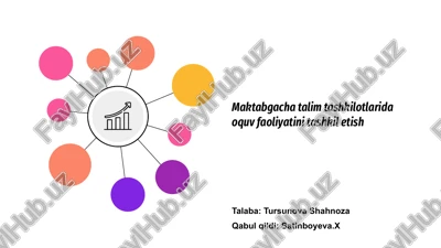 maktabgacha talim tashkilotlarida oquv faoliyatini tashkil etish — PPTX