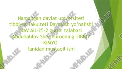organizmning biologik suyuqliklari va ularning turlari — PPTX
