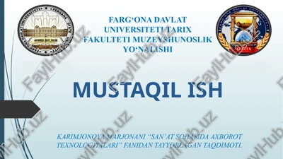 san’at sohasida axborot texnologiyalari — PPTX
