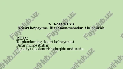 dekartko‘paytma — PPTX