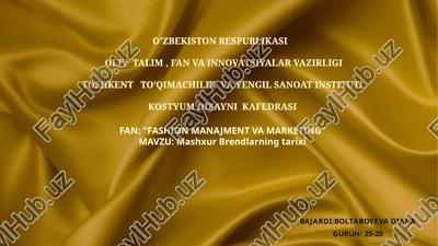 mashxur brendlarning tarixi — PPTX