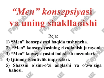 "men" konsepsiyasi — PPTX