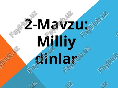 hindiston milliy dinlari, yaponmilliydinisintoizm, yahudiylikmilliydininingtarixi — PPTX