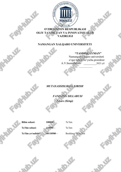 mutaxassislikka kirish — DOCX