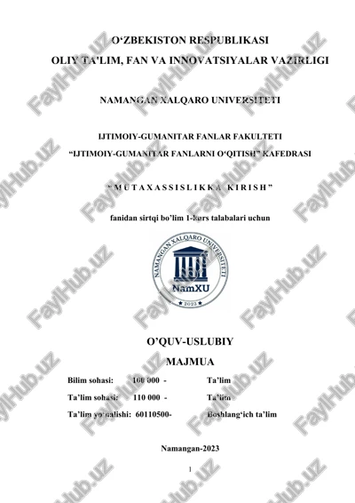 o’quv-uslubiy majmua — DOCX