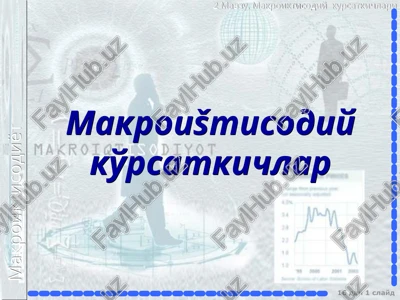makroishtisodiy ko'rsatkichlar — PPT