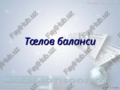 tœlov balansi — PPT