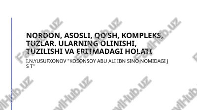 nordon tuzlar — PPTX