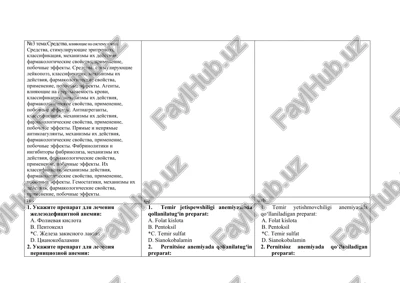 preparati, vliyayushie na sistemu krovi — DOC