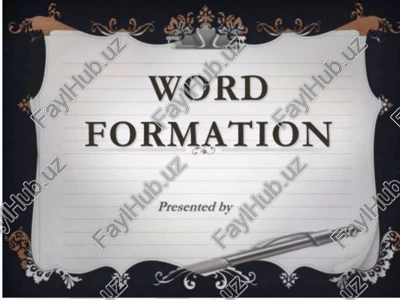 word formation ppt — PPT