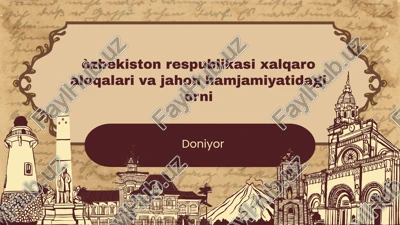 xalqaro aloqalar tarixi — PPTX