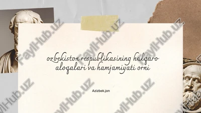 xalqaro aloqalar — PPTX