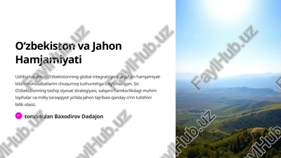 oʻzbekiston va jahon hamjamiyati — PPTX