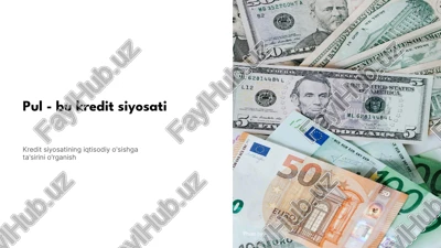 kredit siyosati — PPTX