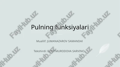 pulning funksiyalari — PPTX