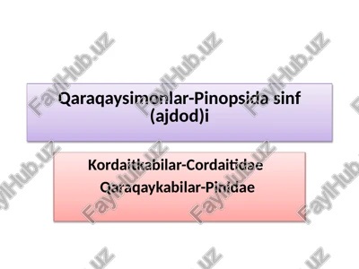 kordaitkabilar-cordaitidae — PPTX
