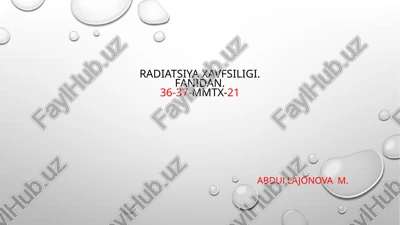 shaxsiydozimetrlar — PPTX
