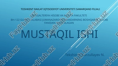 boshqaruv qarorlarini qabul qilishga relevantli yondashish — PPTX