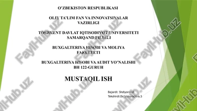 mikrokredit tashkilotlari faoliyati — PPTX