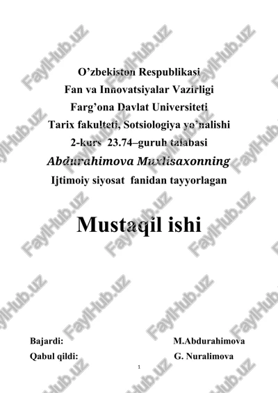 abulahol bandligini ta’minlash chora tadbirlari — DOCX