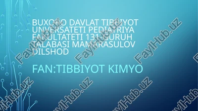 yadro kimyosining tibbiyotdagi o‘rni — PPTX