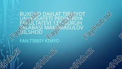 tosh kasaliklari — PPTX