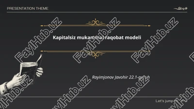 mukammal raqobat modeli — PPTX