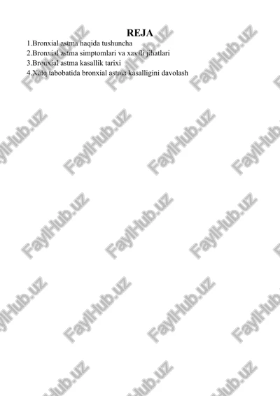 bronxial astma kasallagi va uning simptomlari — DOCX