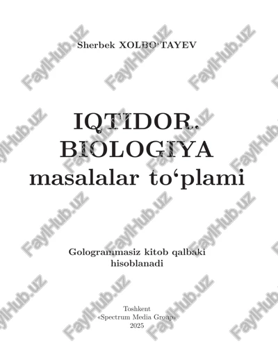 iqtidor. biologiya masalalar to‘plami — PDF