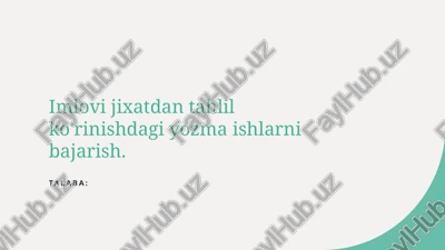 imloviy yozma ishlarni tahlil qilish — PPTX