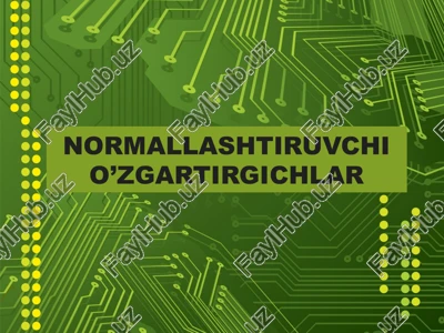 normalashtiruvchi o‘zgartirgichlar — PPTX