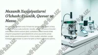 mexanik xususiyatlarni o'lchash: uzunlik, quvvat va massa — PPTX