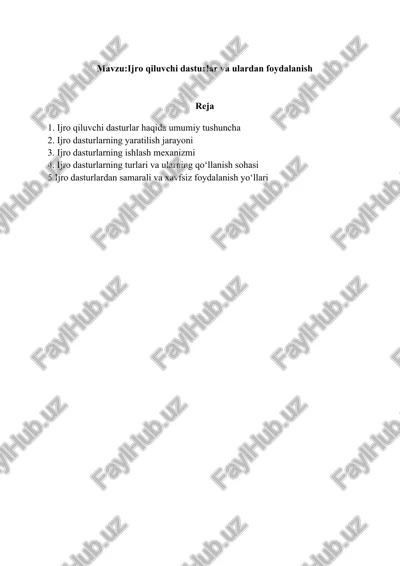 ijro qiluvchi dasturlar va ulardan foydalanish — DOC