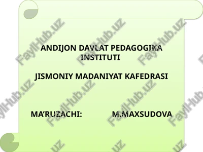 jismoniy madaniyat kafedrasi — PPTX