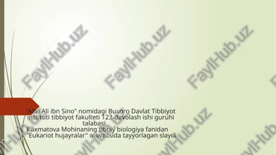 eukariothujayralar — PPTX