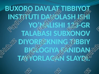 hujayraning hayotiy sikli va bo'linishi slaydi — PPTX